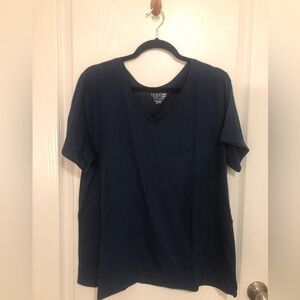 Time and Tru Deep Blue V-Neck Tee